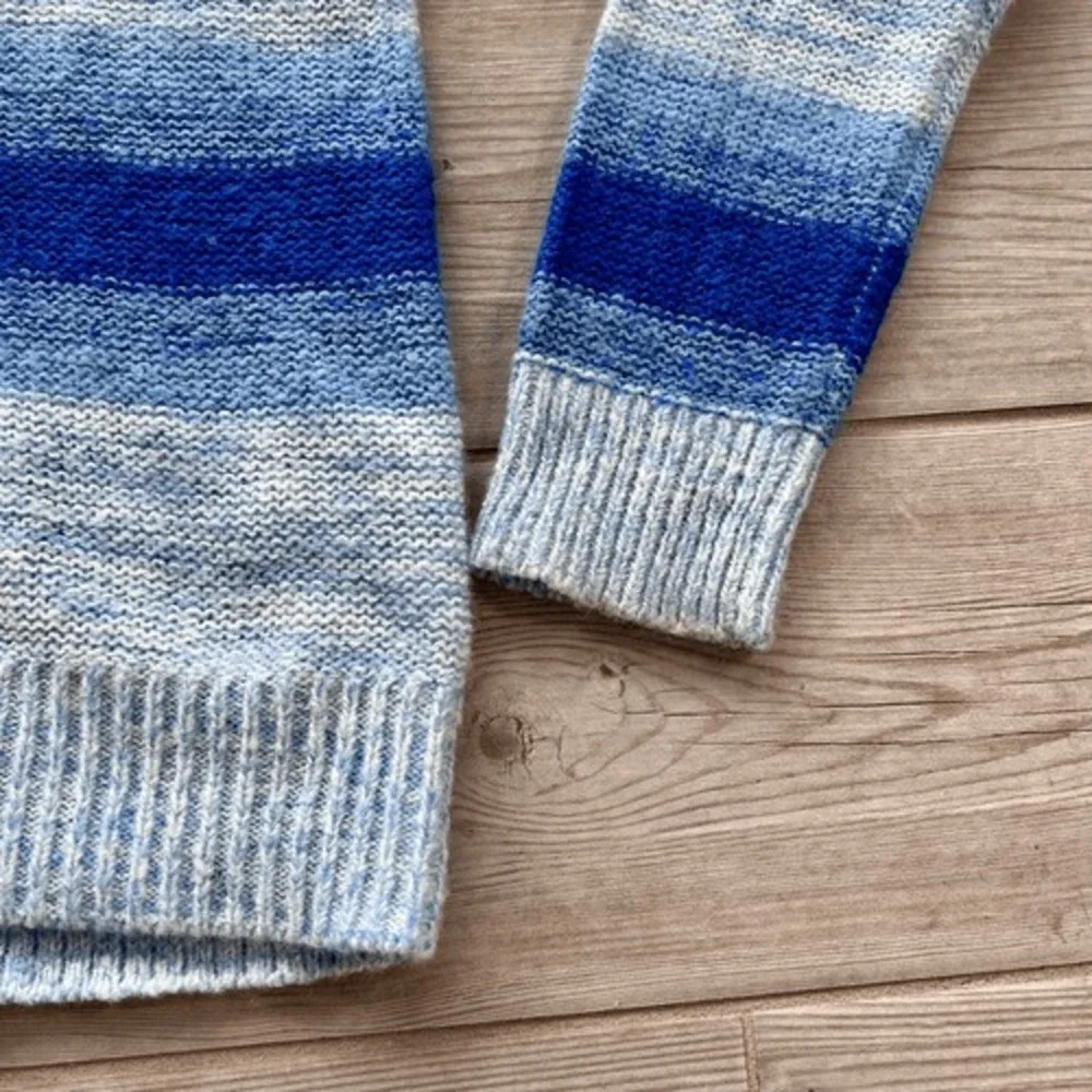 Lilly Pulitzer Womens Blue Grotto Marled Ombre Stripe Elannie Sweater Size Small - Picture 2 of 7